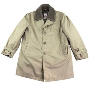 VTG Mighty-Mac Boat Car Coat Winterizer Mens 46 Khaki Tan Thinsulated 70-80s USA